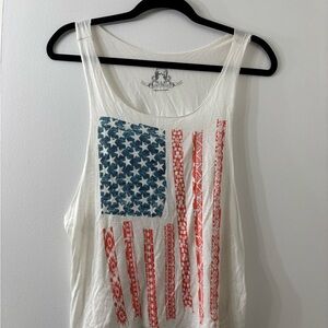 Bear Dance White Americana Tank Top